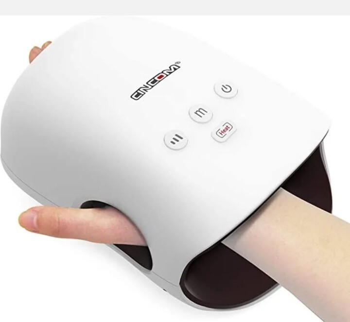 New Cincom CM-026H White Rechargeable Cordless Hand Massager With Heat
