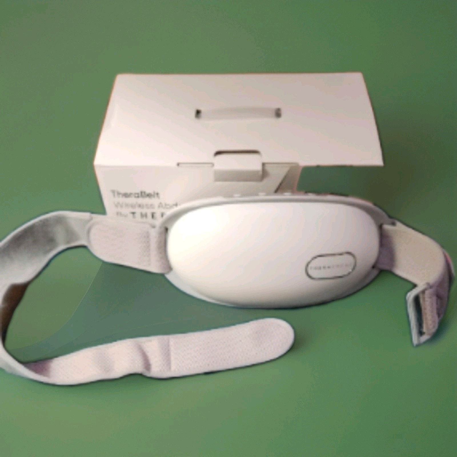Theraknead TheraBelt Wireless Heated Abdomen Massage Belt Kneading White/Gray