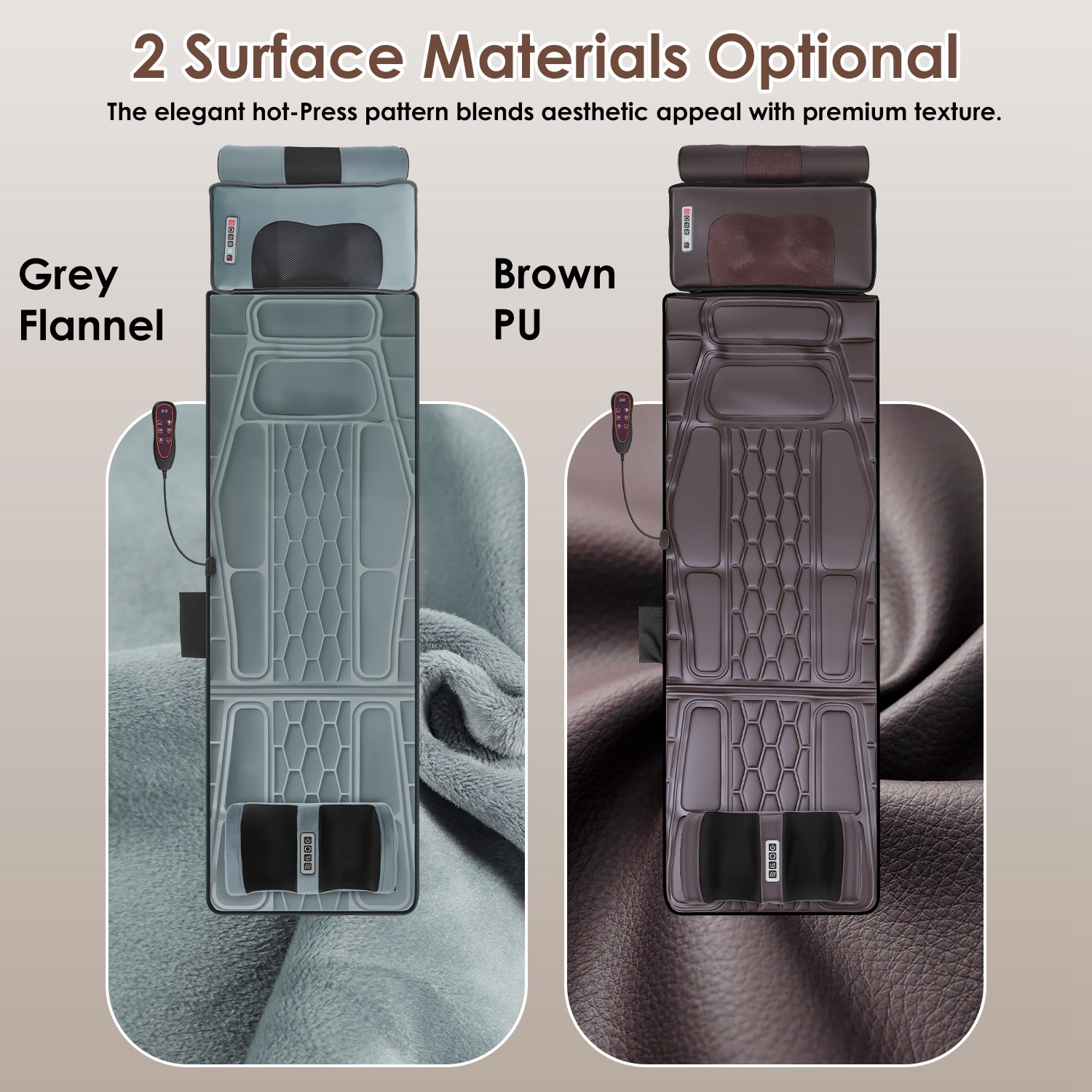 Shiatsu Massage Chair Pad In PU Leather W/ Carry Bag For Relaxation Experience