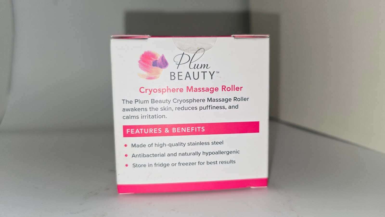 Plum Beauty Cryosphere Massage Face Roller Stainless Steel Ice Ball Soothe Depuf