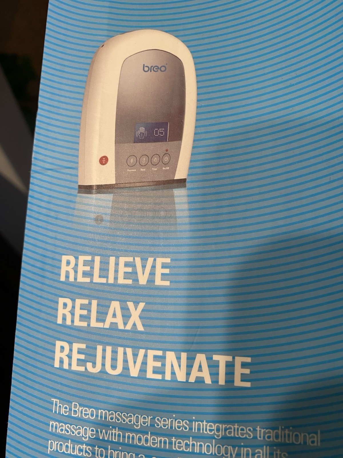 Hand Massager New In Box Breo ipalm 520 Pro. Massage Heat Therapy Tested/works