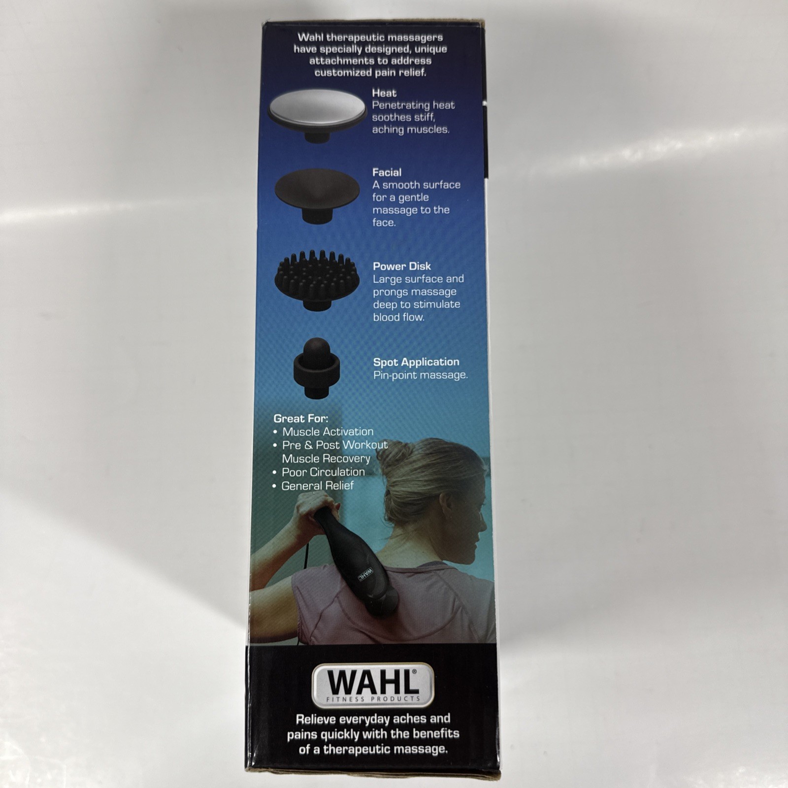 WAHL Heat Therapy 2-Speed Massager w/ 4 Attachment Heads