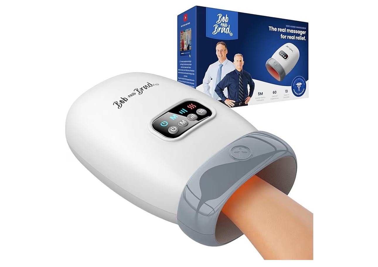 Bob and Brad Hand Massager Heat Compression FSA HSA Eligible H60 – White
