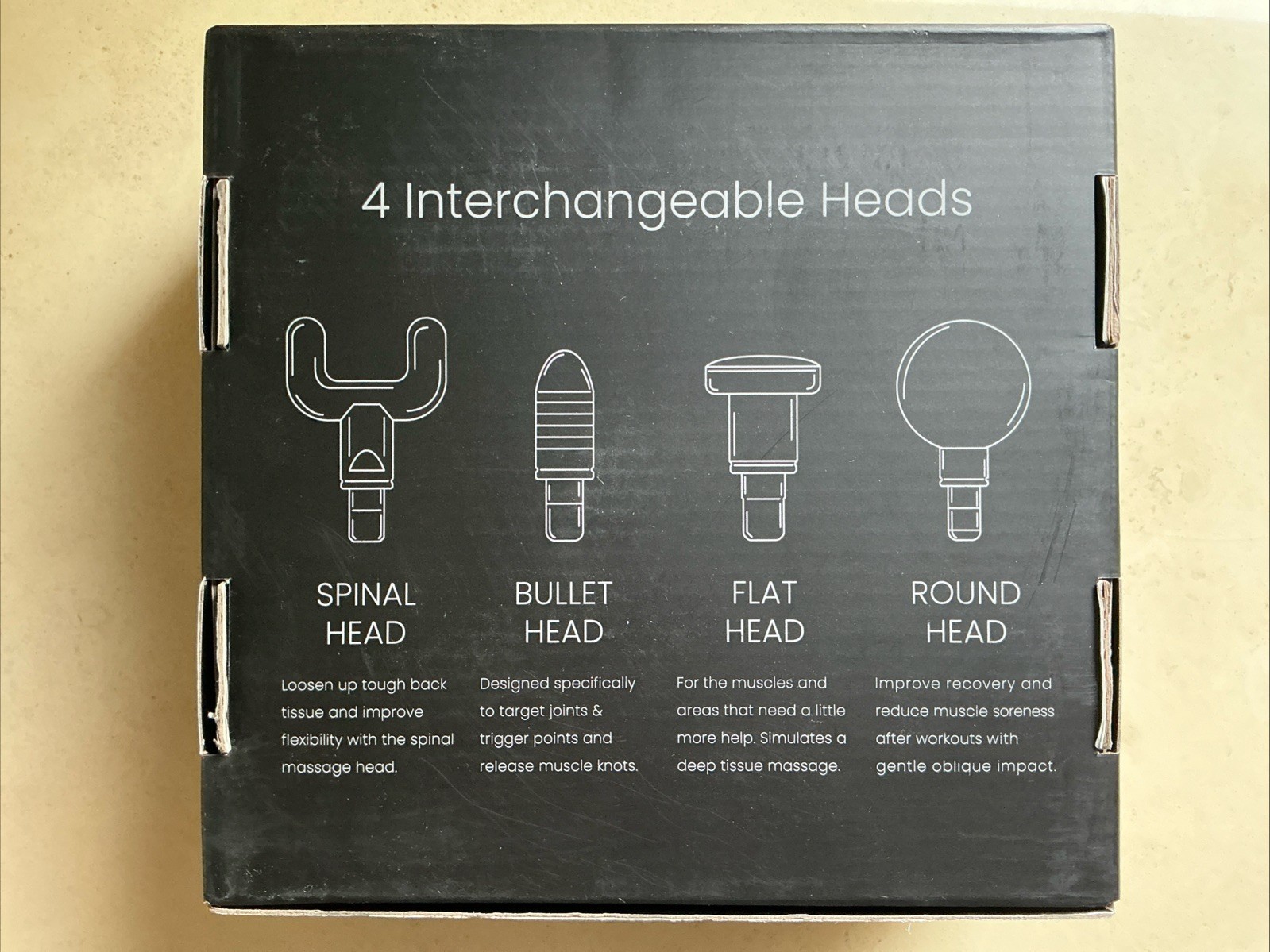 Mini.I Fascial Massage Gun with 4 Interchangeable Heads ~ NEW ~ FREE SHIP