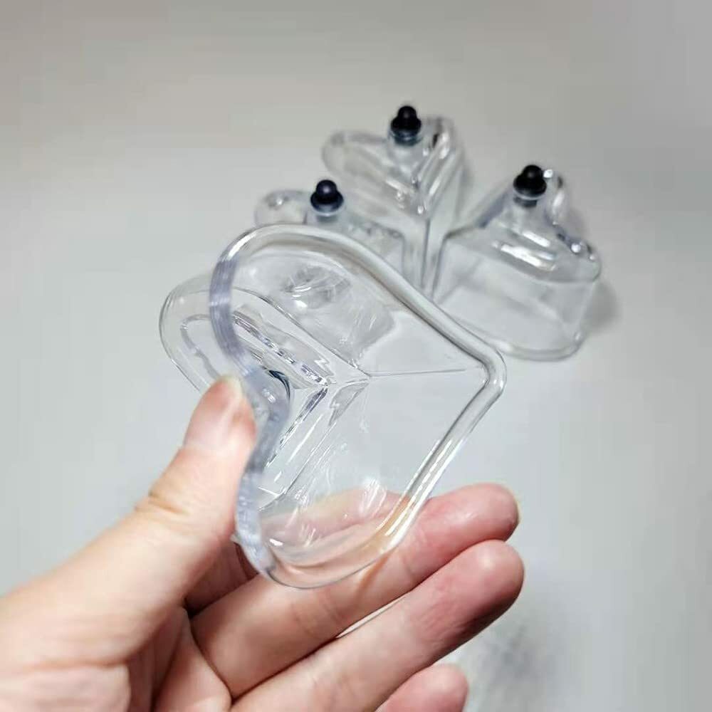 4 Pcs Love Heart Vacuum Cup Set Suction Device Cupping Massage Therapy Cans Jars