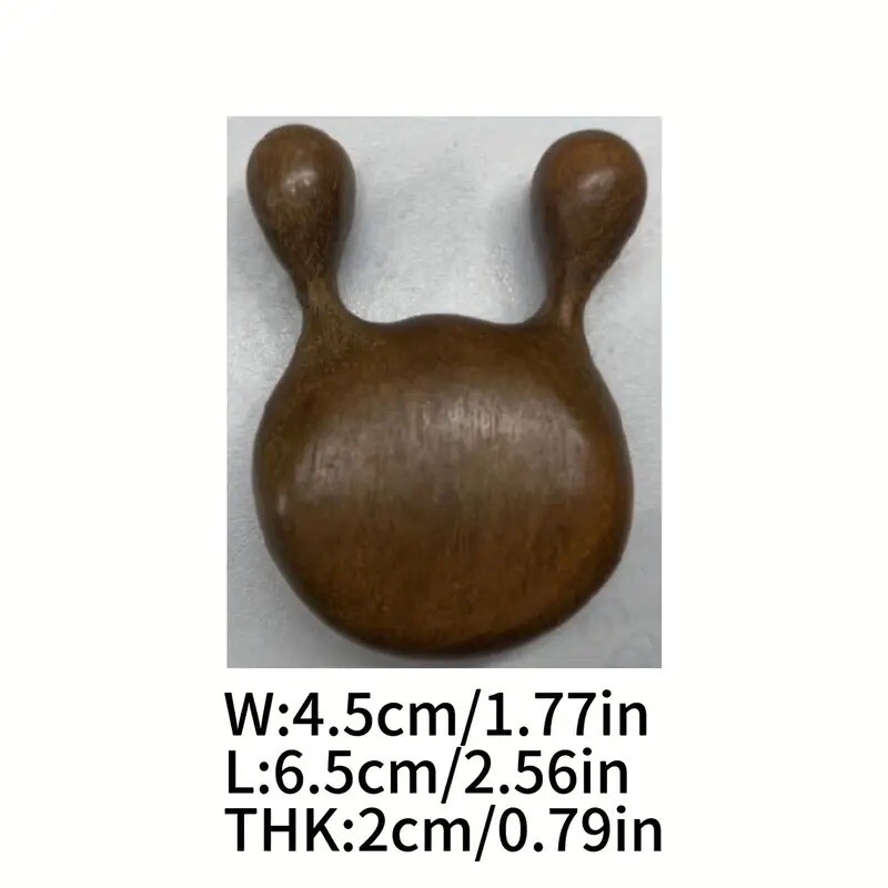 2PC Sandalwood Nose Shaper Facial Hair Skin Massage Lifter Wood Therapy Massager