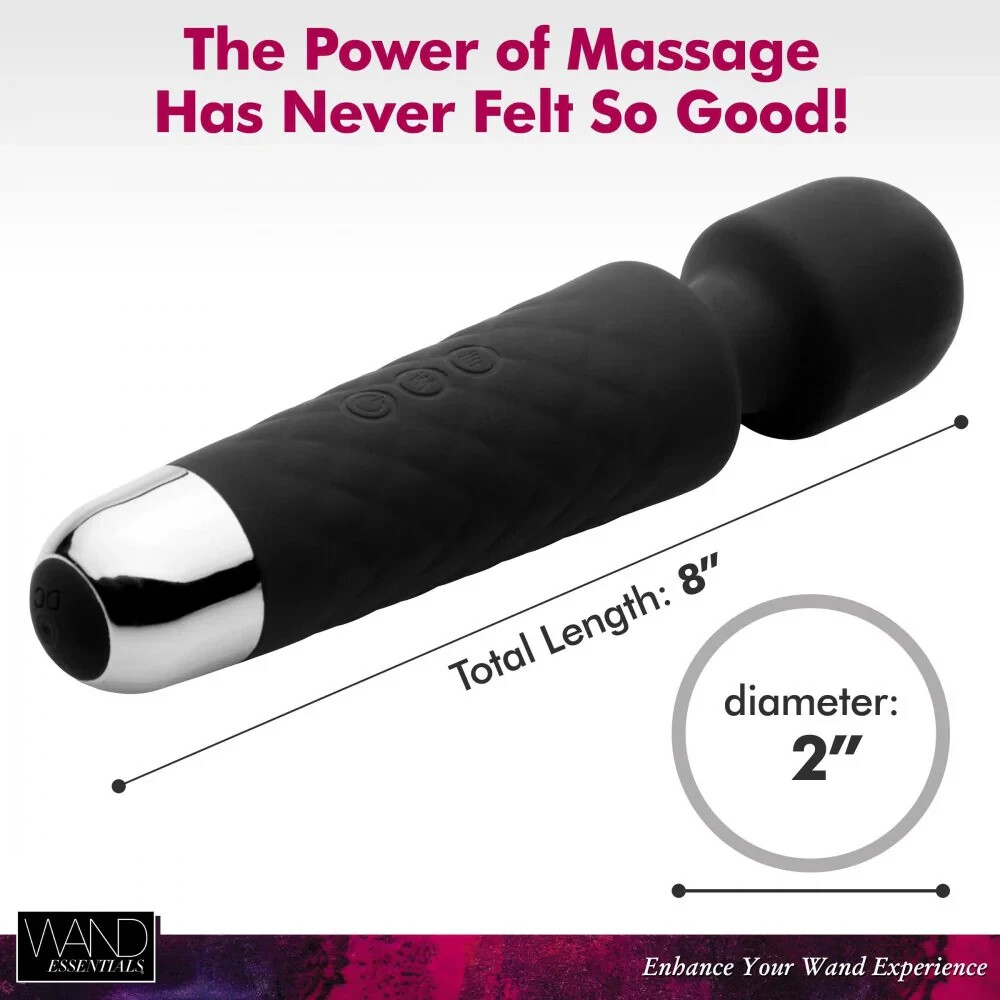 18X Luxury Silicone Travel Vibrating Massage Wand Massager USB Rechargeable Esse