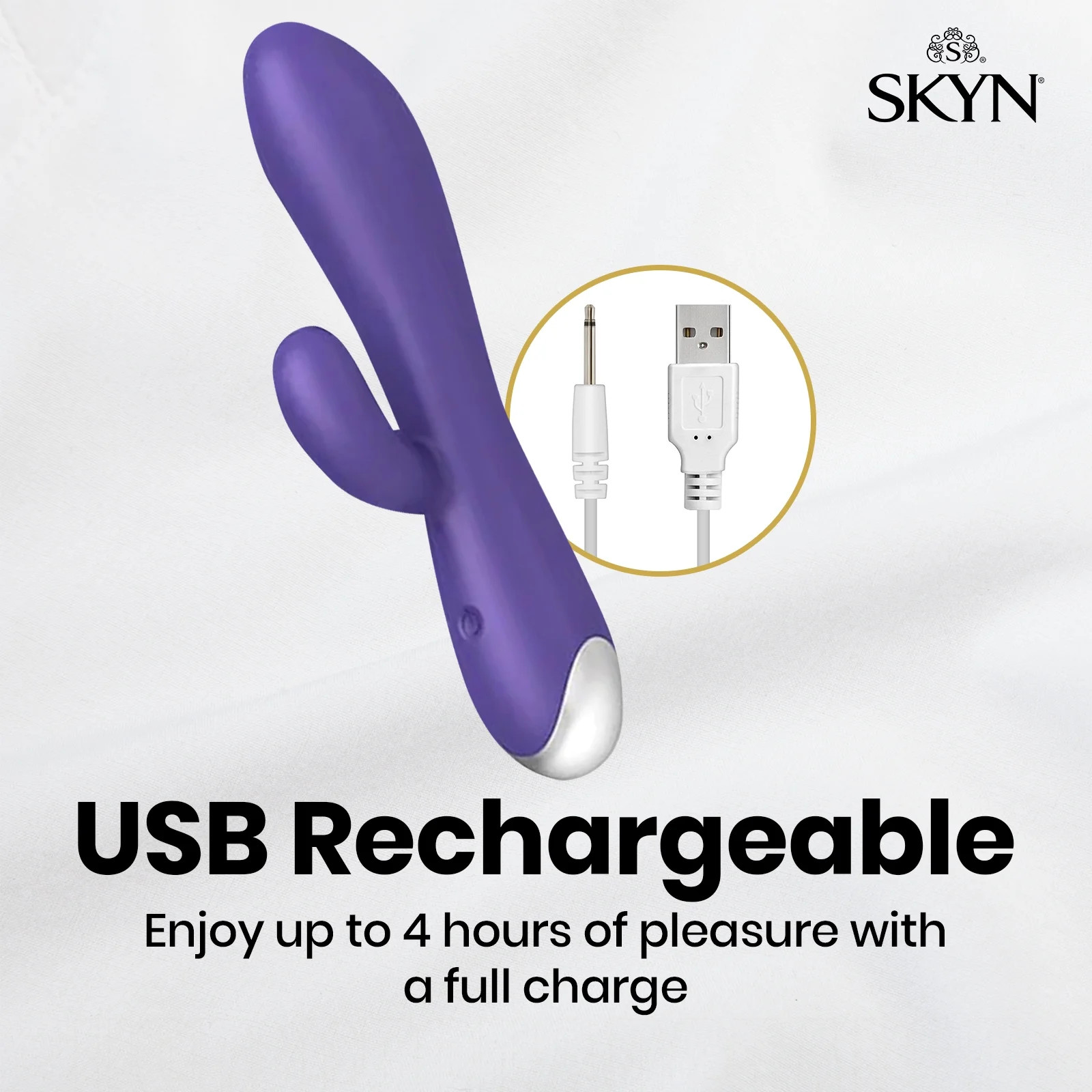 SKYN Vibes Personal Massage Wand Vibrator, 20 Speeds, Purple, 1 Count