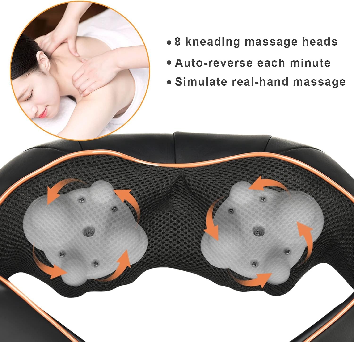 Shiatsu Neck & Back Massager with Heat – Deep Tissue Relief & 3 Intensity Levels