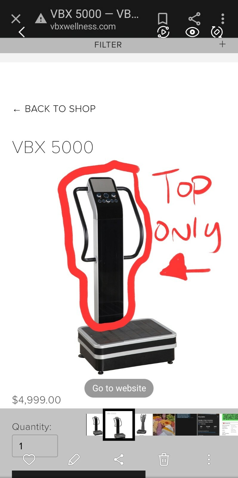 Vbx Wellness 5000 Replacement Parts Upright Column