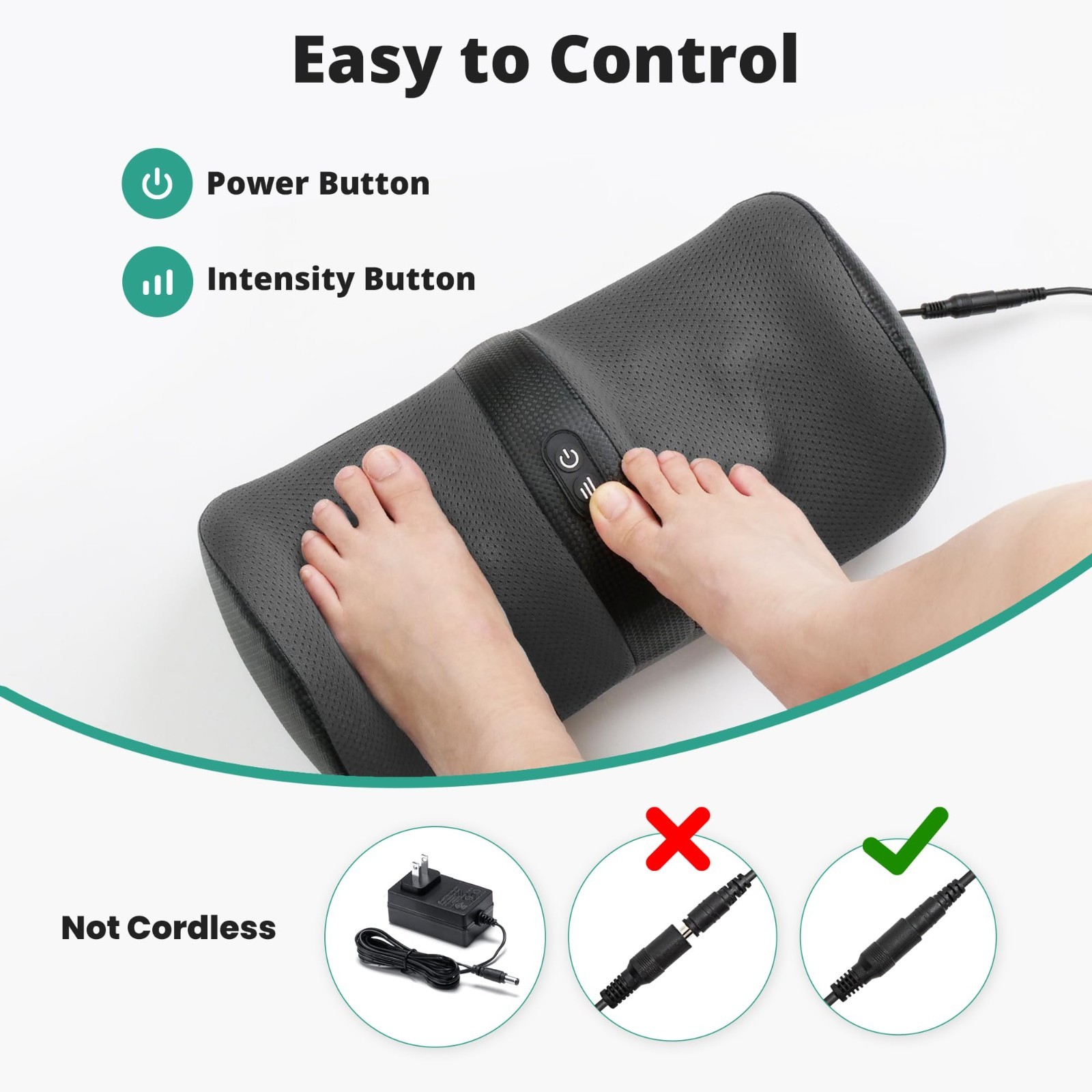 Foot Massager with Heat – Deep Tissue Calf & Foot Massage for Pain Relief, Relax
