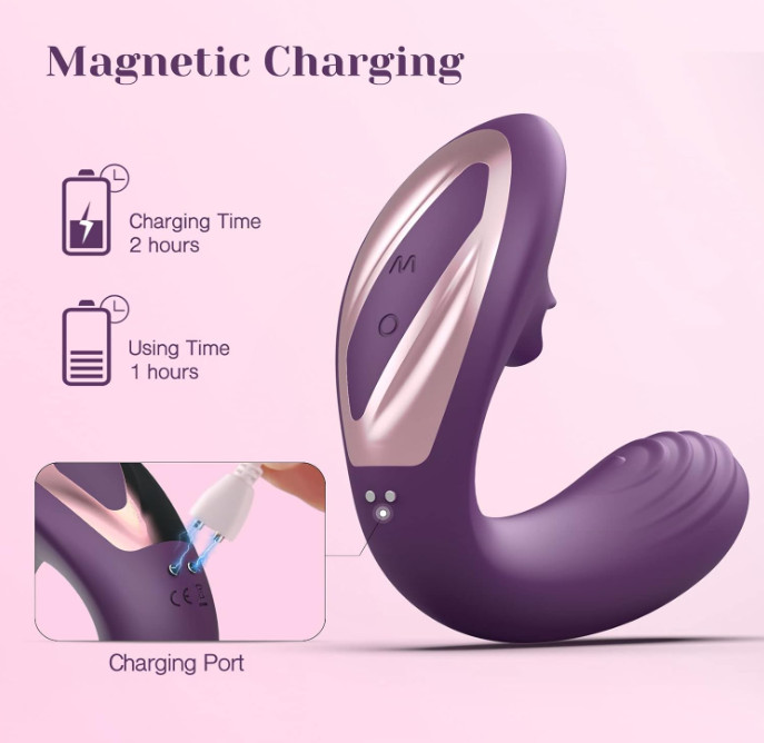 Rechargeable Personal Massager with Remote, 7 Licking & 10 Vibration Modes