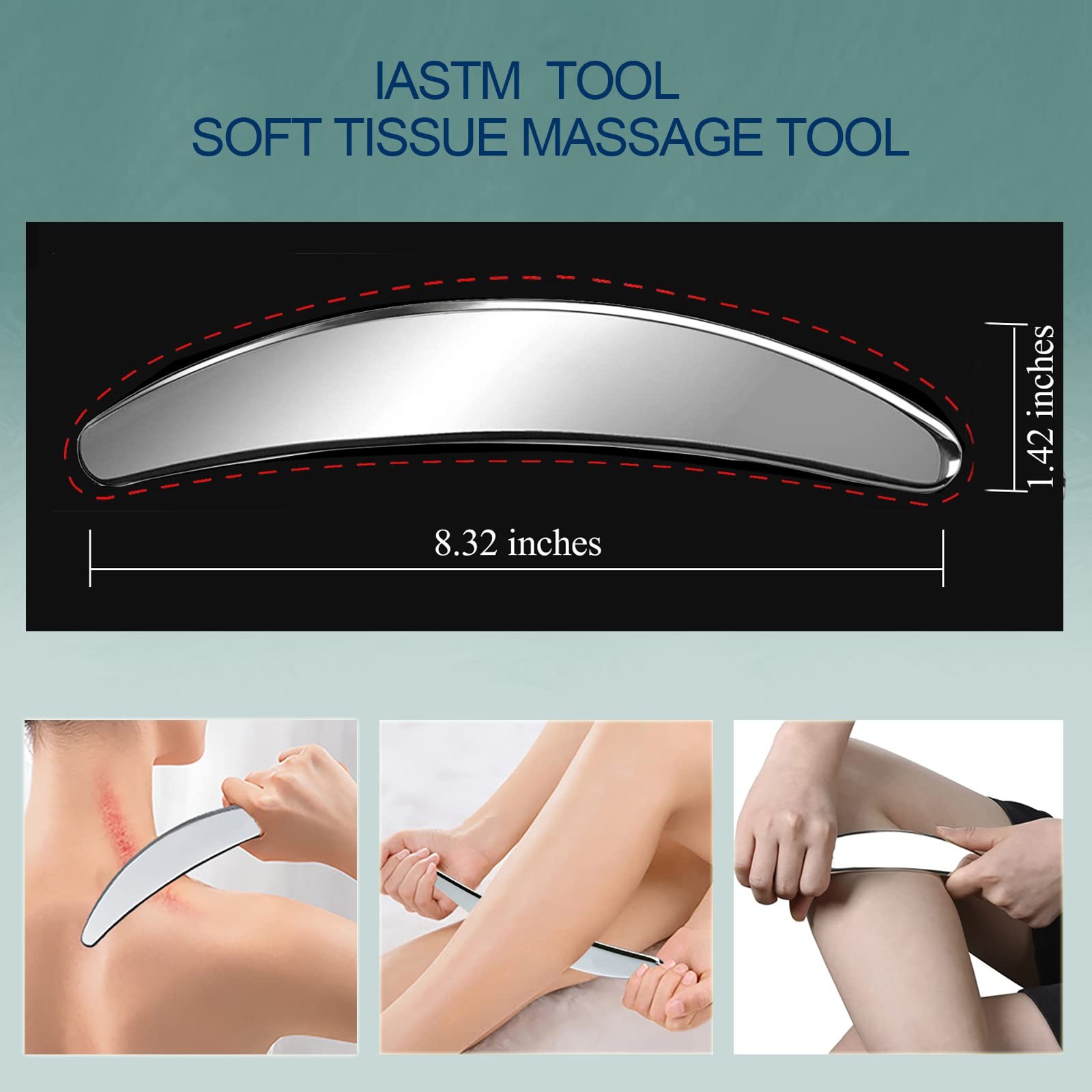 Stainless Steel Gua Sha Tool, Muscle Scraper Tool,Soft Tissue Massage Scraper…