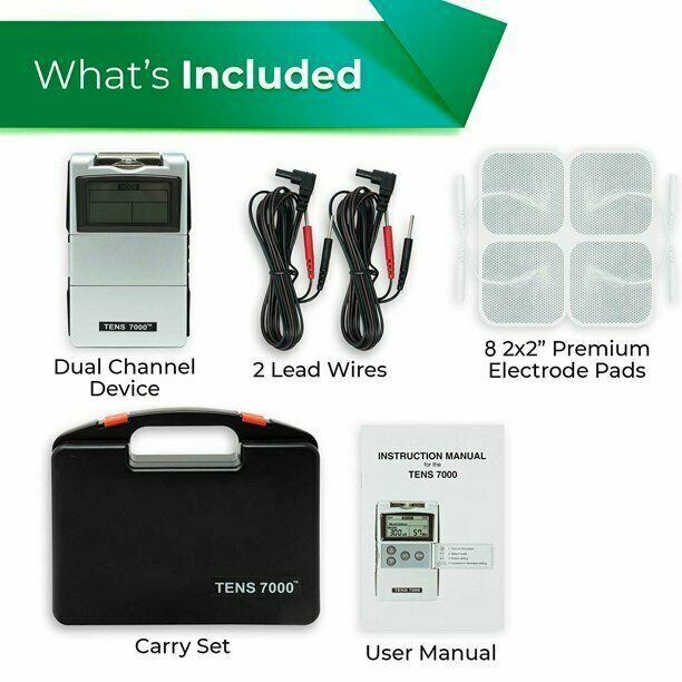 Roscoe TENS 7000 Digital Pain Management Unit OTC Muscle Stimulator
