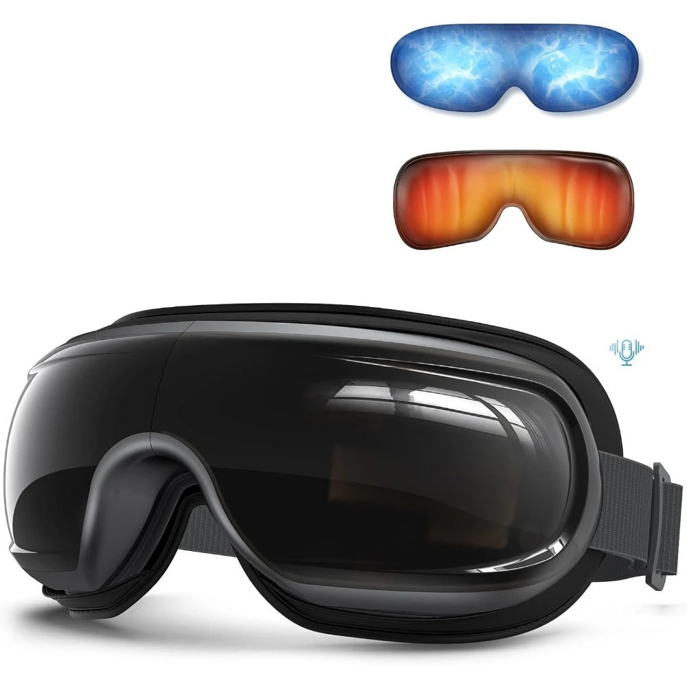 Eye Massager with Heat and Cooling for Migraines, Eyeris 3 Voice Control Eye Mas