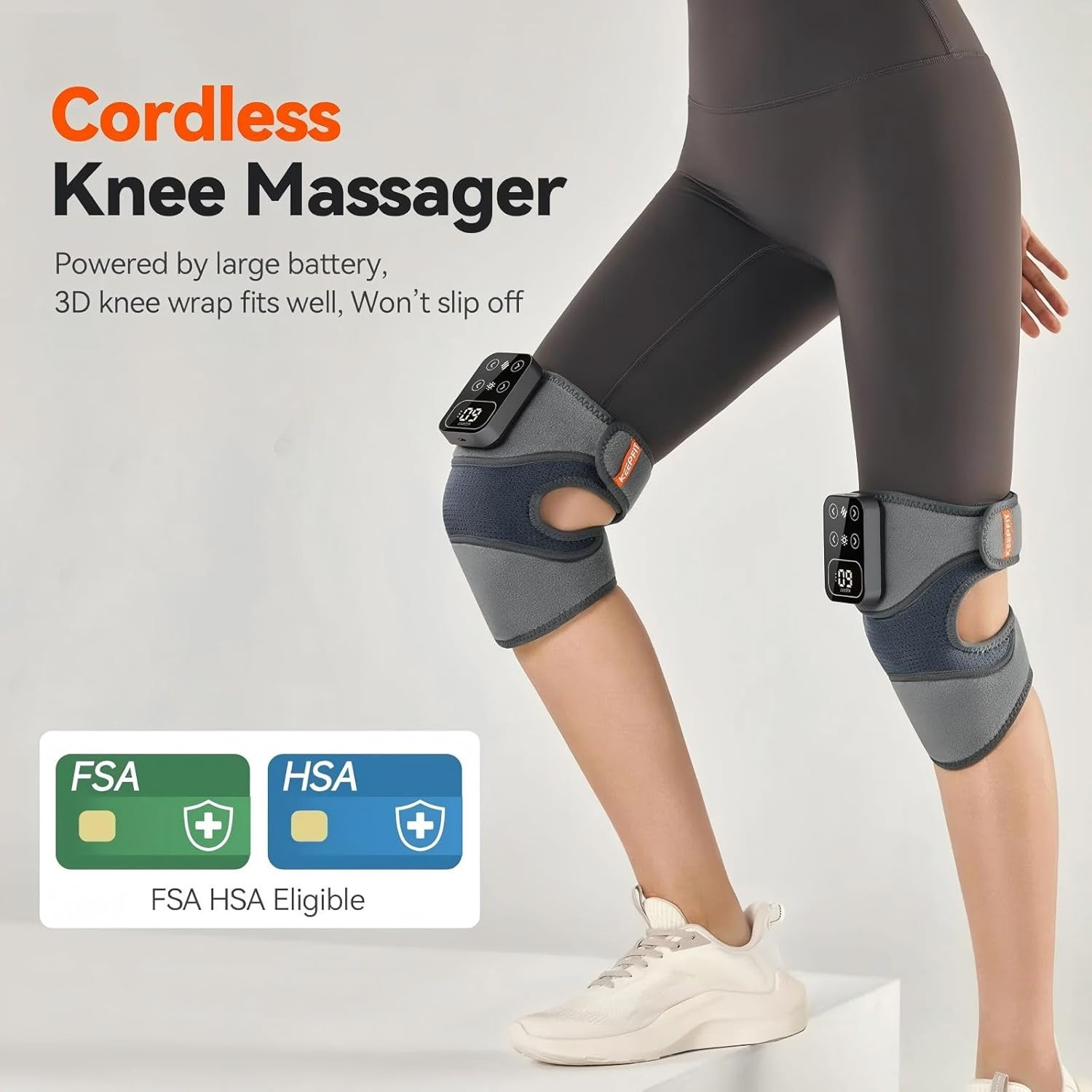 Cordless Knee Massager with Heat Vibration for Pain Relief, Maxwarm 4.0[2026 Upg