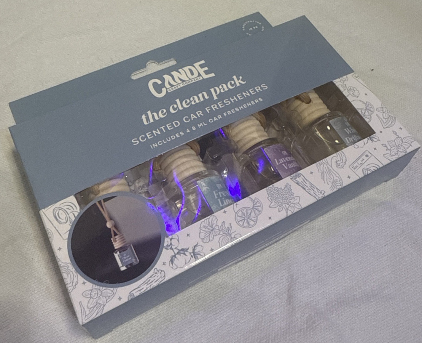 CANDE CRAFT COMPANY SCENTED CAR FRESHENER CLEAN PACK