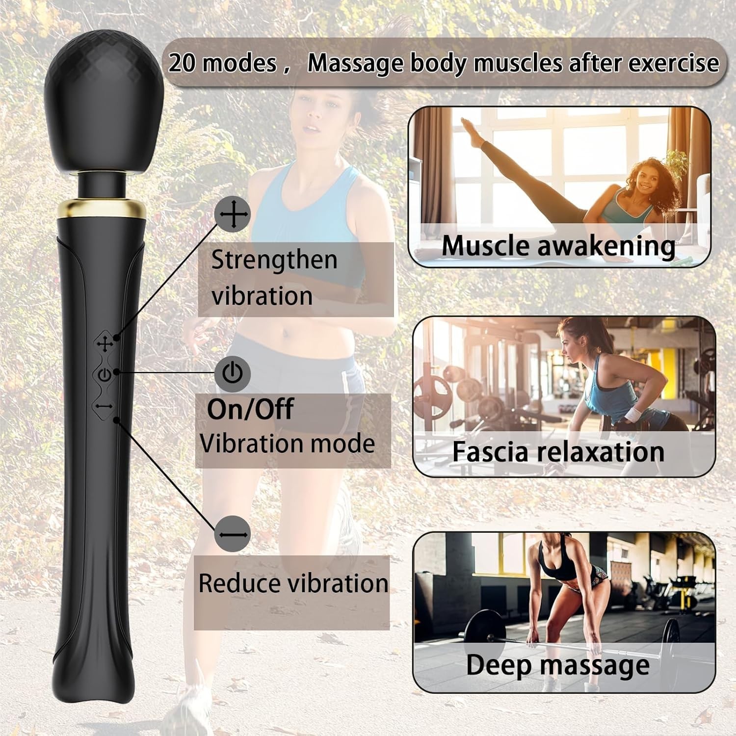 Discreet Women’s Wand: 12 Modes , USB Rechargeable Massager for Women