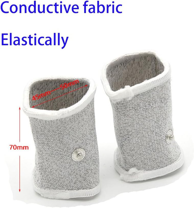 Adjustable Fabric Silver Thread Conductive Loops for TENS Finger Massager