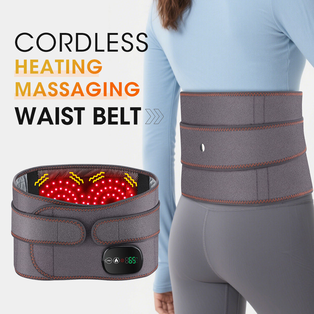 Massage Belt Electric Infrared Heated with Vibration for Lower Back Pain Relief
