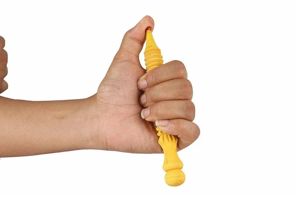 Acupressure Wooden Jimmy Hand and Foot Roller Massager Wooden Spiked Hand Roller