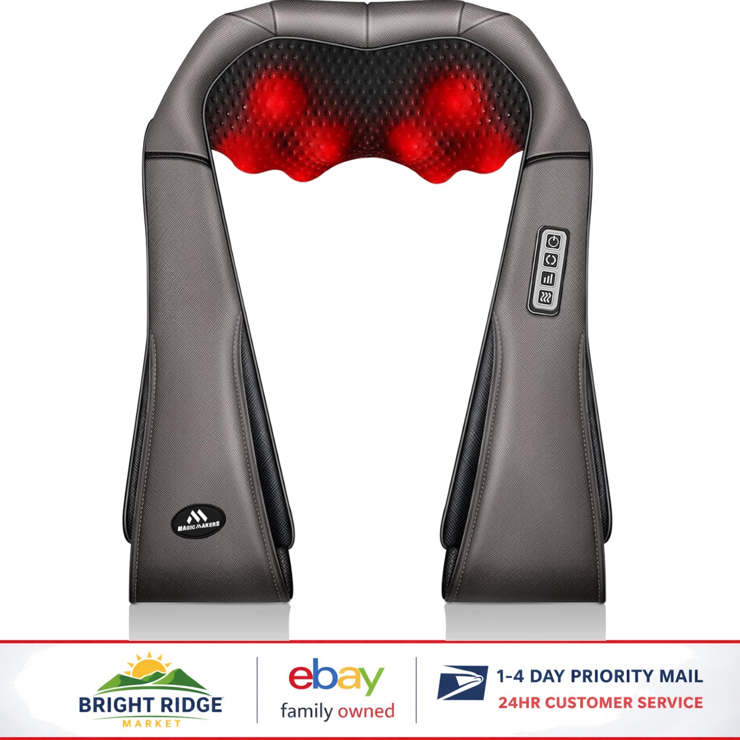 Electric Neck Massager with Heat for Home Use, Ideal Gift for Family and Friends