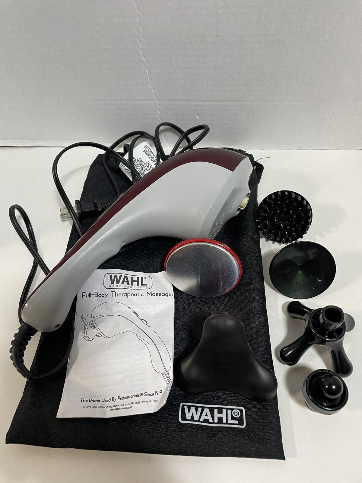 WAHL Hot Cold Therapy Handheld Full Body Massager 4295A – 6 Attachments & Bag