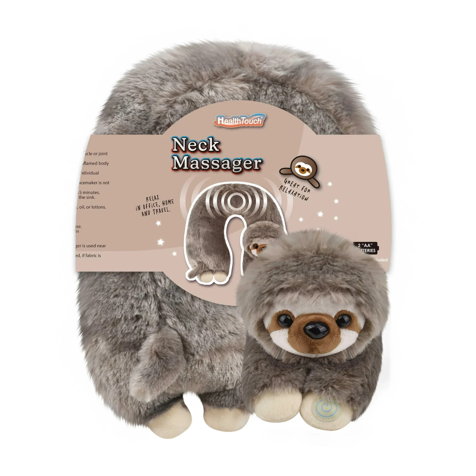 Neck Massager Health Touch Gift with Relaxing Vibration- Sloth Pain Relief