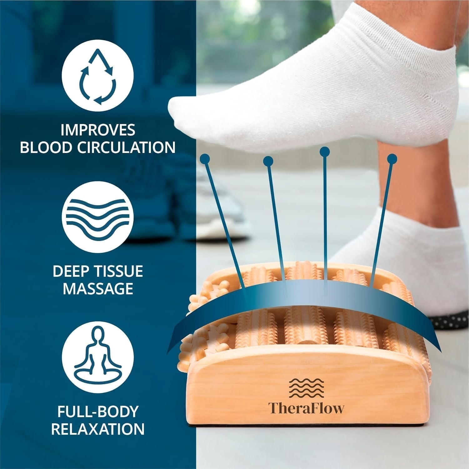 Theraflow Foot Massager for Neuropathy & Plantar Fasciitis Relief – Mom Gifts fo