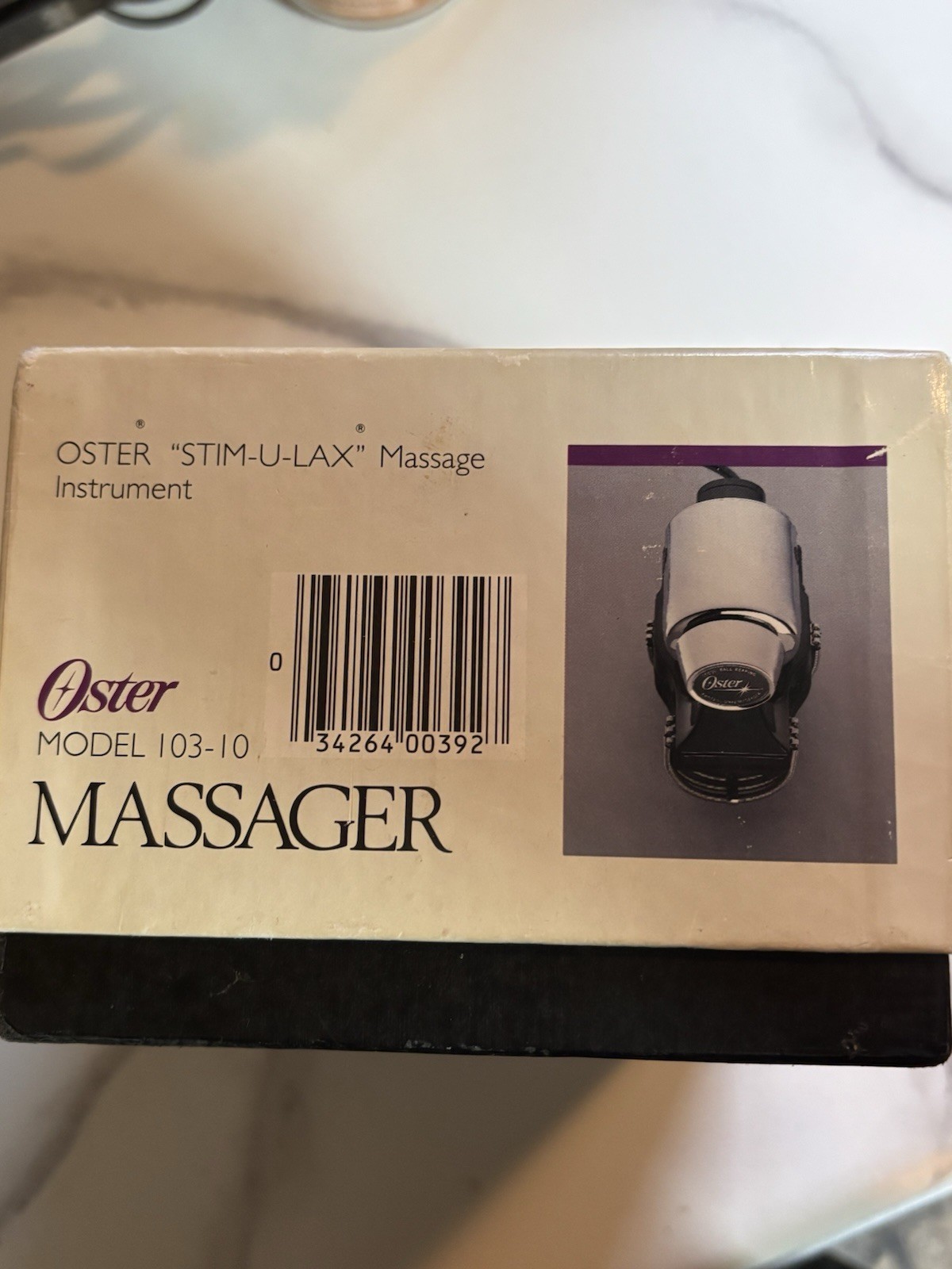 Oster Stim-U-Lax 103-10 Handheld Vibrating Massager Silver Black 120V UL