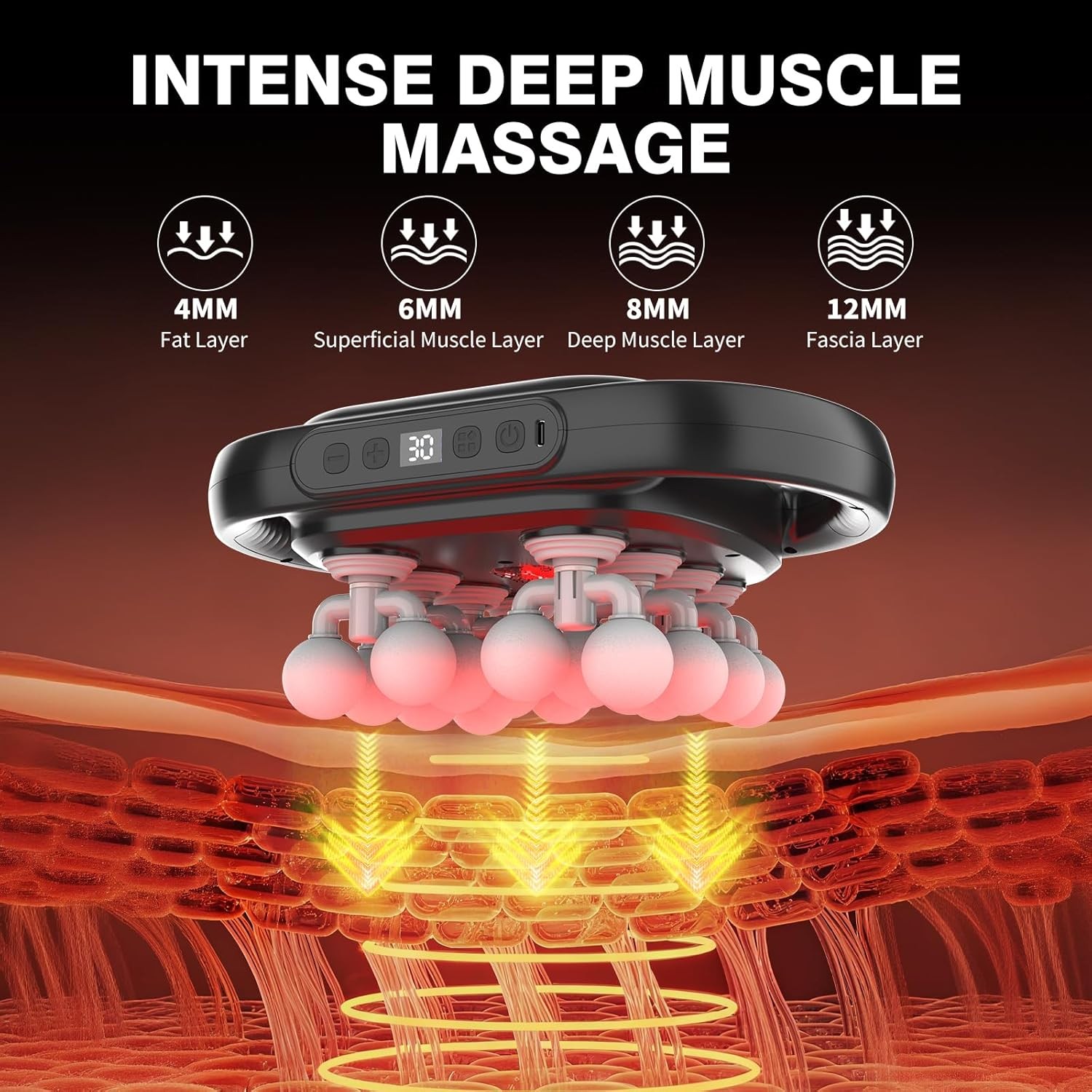 New 16 Head Massage Gun Set, Muscle Relaxation Massage Suitablefor Back Leg and/