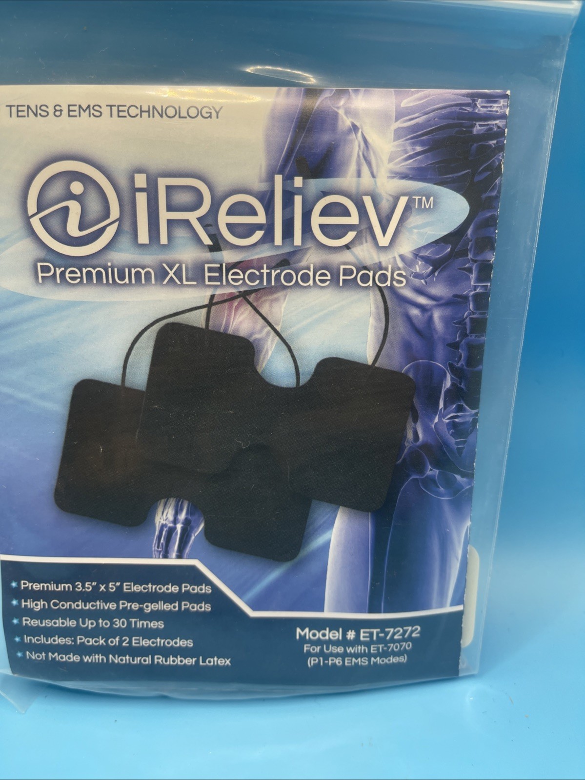 iReliev Pads Only Refill Kit 2 TENS & EMS CM5050-4 New, ET-7272 3 New