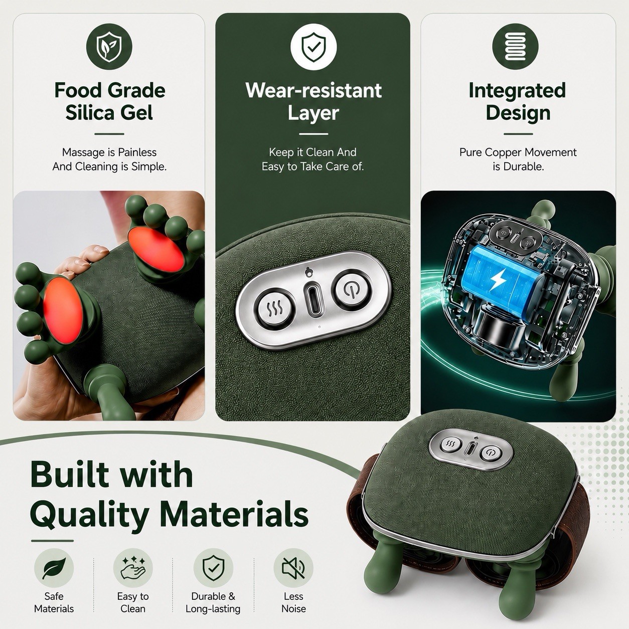 KAYNAT 4D Kneading Bionic Heated Neck and Shoulder Massager with Fingers