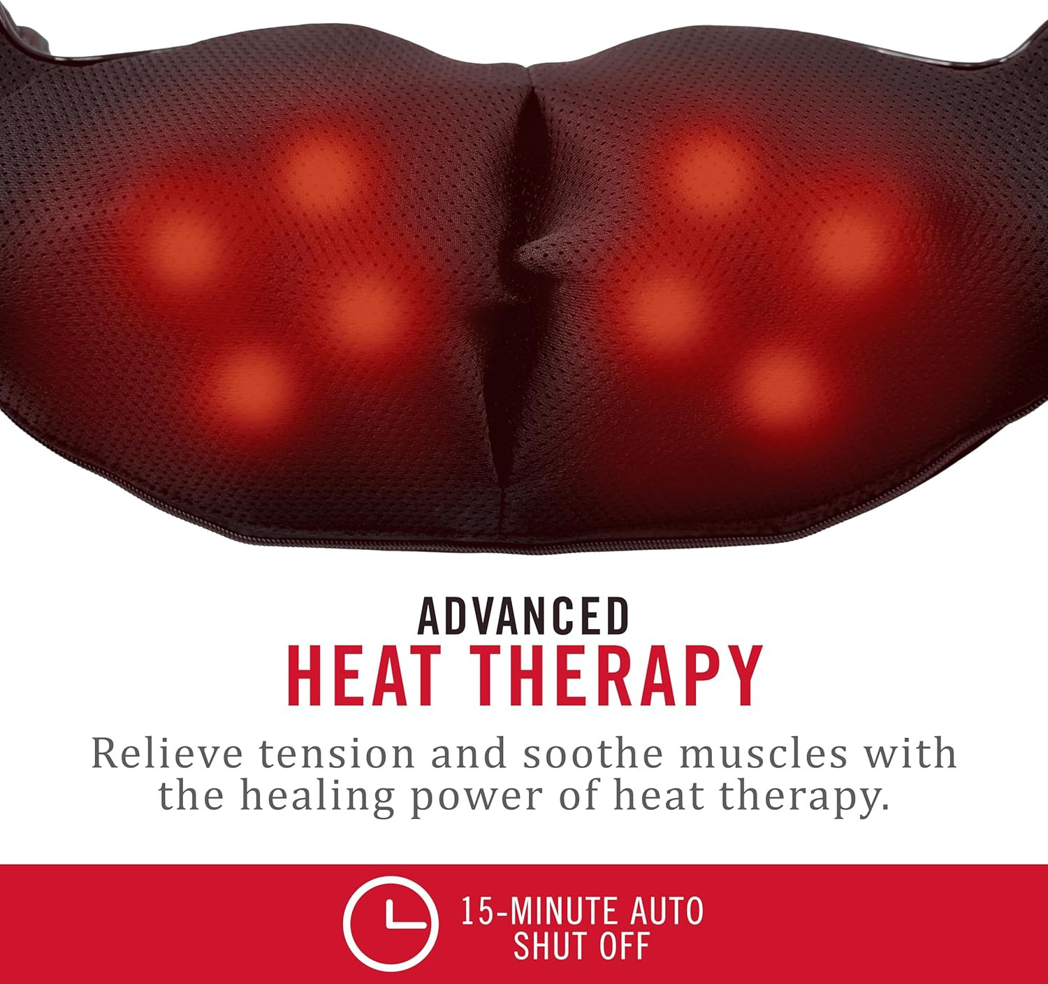 Shiatsu Neck & Back Massager with Heat – 8 Kneading Nodes for Pain Relief
