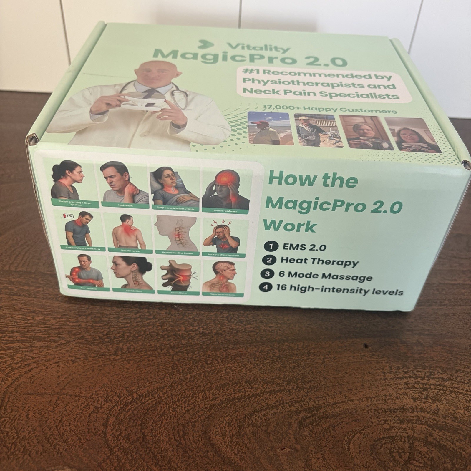 Vitality Magic Pro 2.0 EMS Heat Therapy 6 Mode Massage 16 Levels New Open Box