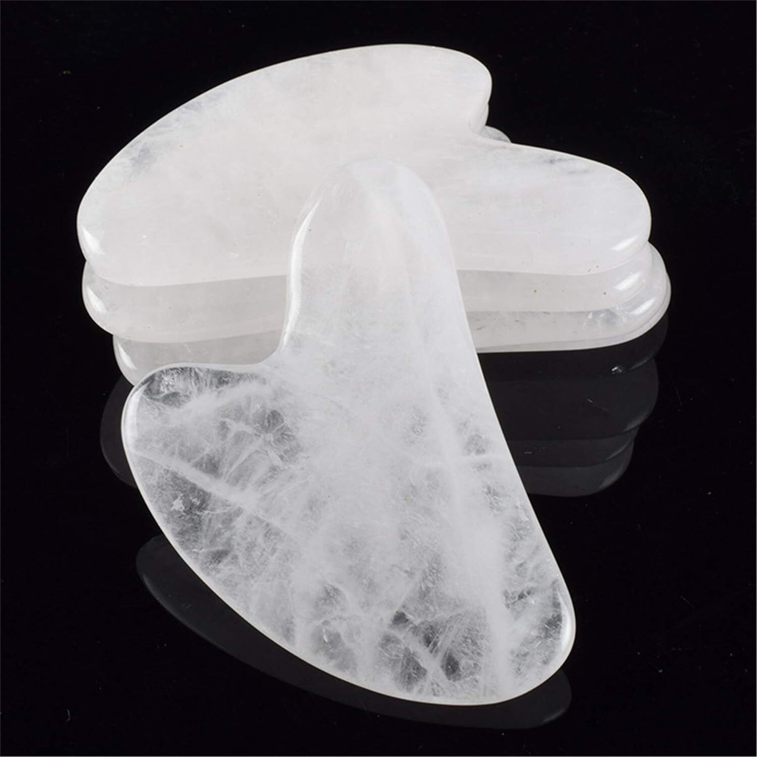 Natural Stone Crystal Scraping Tool Face Gua Sha Board Facial Massage Tool