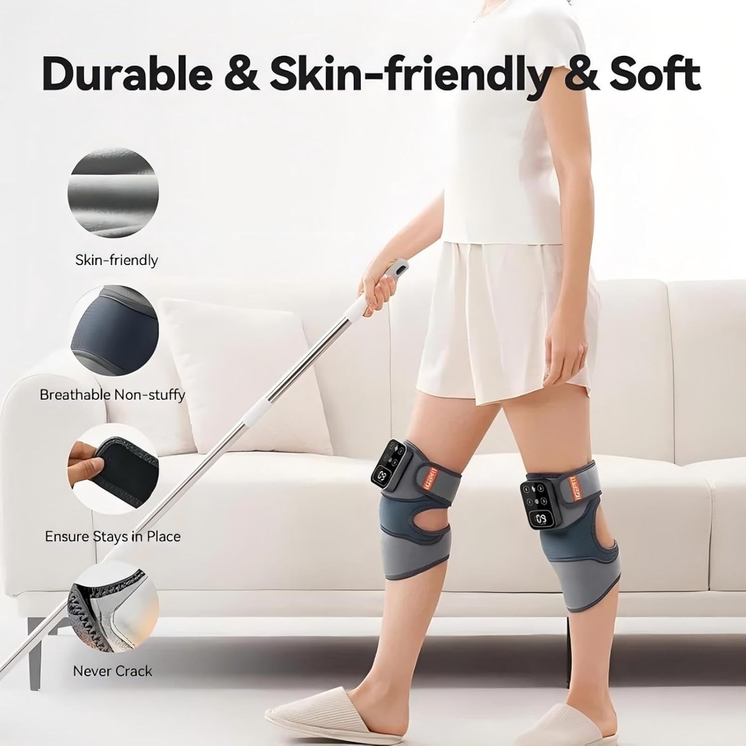 Cordless Knee Massager W/ Heat Vibration Pain Relief MAXwarm 4.0[2026 Upgraded]