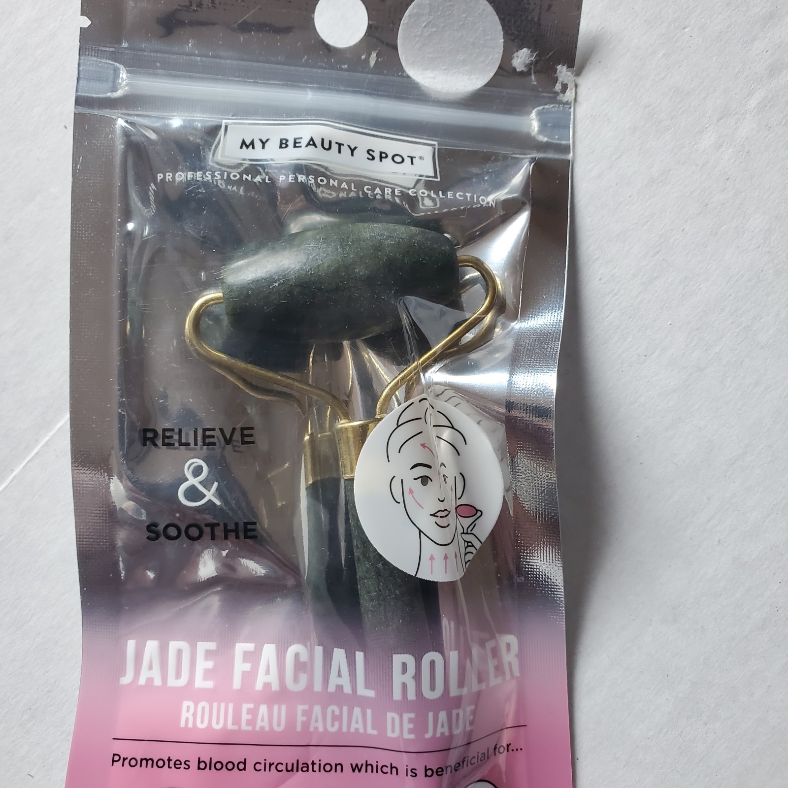 My Beauty Spot Jade Anti-wrinkle Guasha Facial Massage Tool Roller Firming Skin