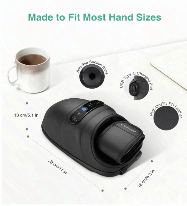 Hand Massager, 2026 Upgraded, Hand Massager with Heat and Compression for Carpal