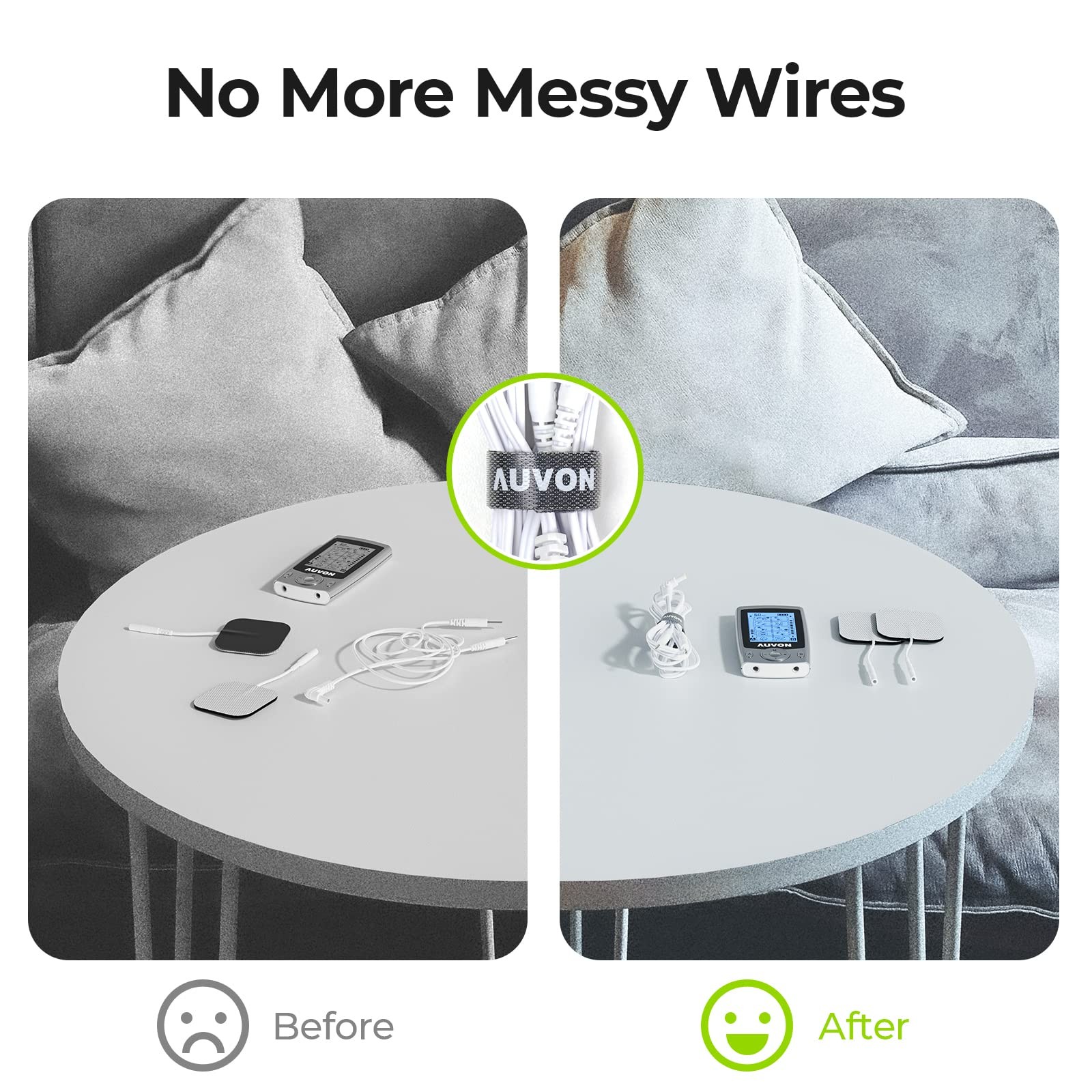 Durable Lead Wires for TENS EMS Units (2 Packs), Standard Leads with 40,000+ Ben