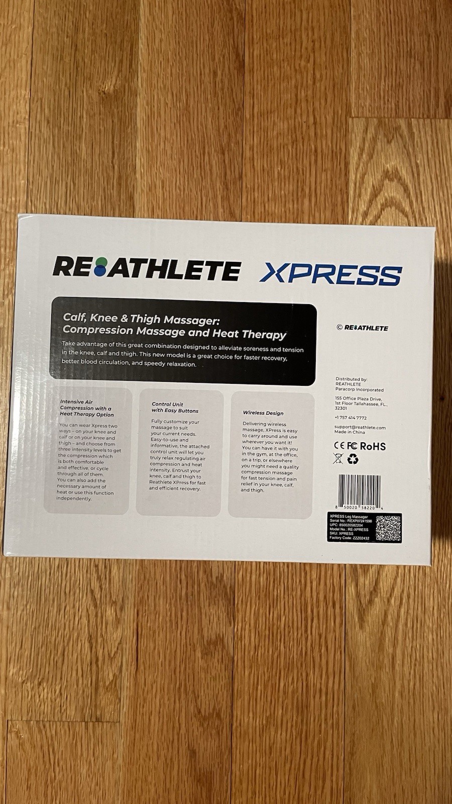 REATHLETE XPRESS Knee Leg and Thigh Massager New Open Box RE-xpress Mint Therapy