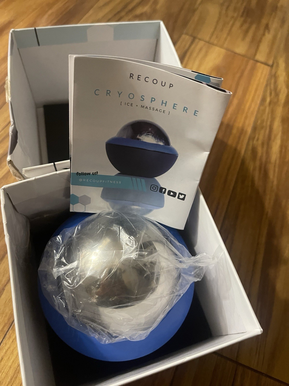 Recoup Cryosphere Ice Cold Massage Roller Ball Cooling Therapy/Fitness