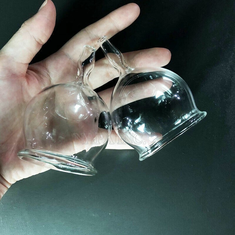 2PCS 5cm Vacuum Cupping Glass Cups Attachment For Vacuum Spray Beauty Machine