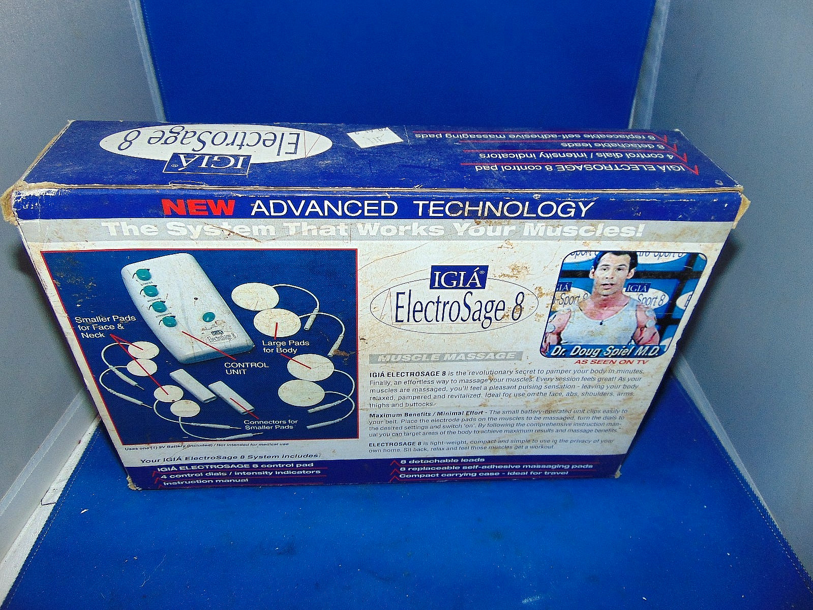 IGIA ELECTROSAGE- 8 PADS -BODY MUSCLE MESSAGER-AS SEEN ON TV