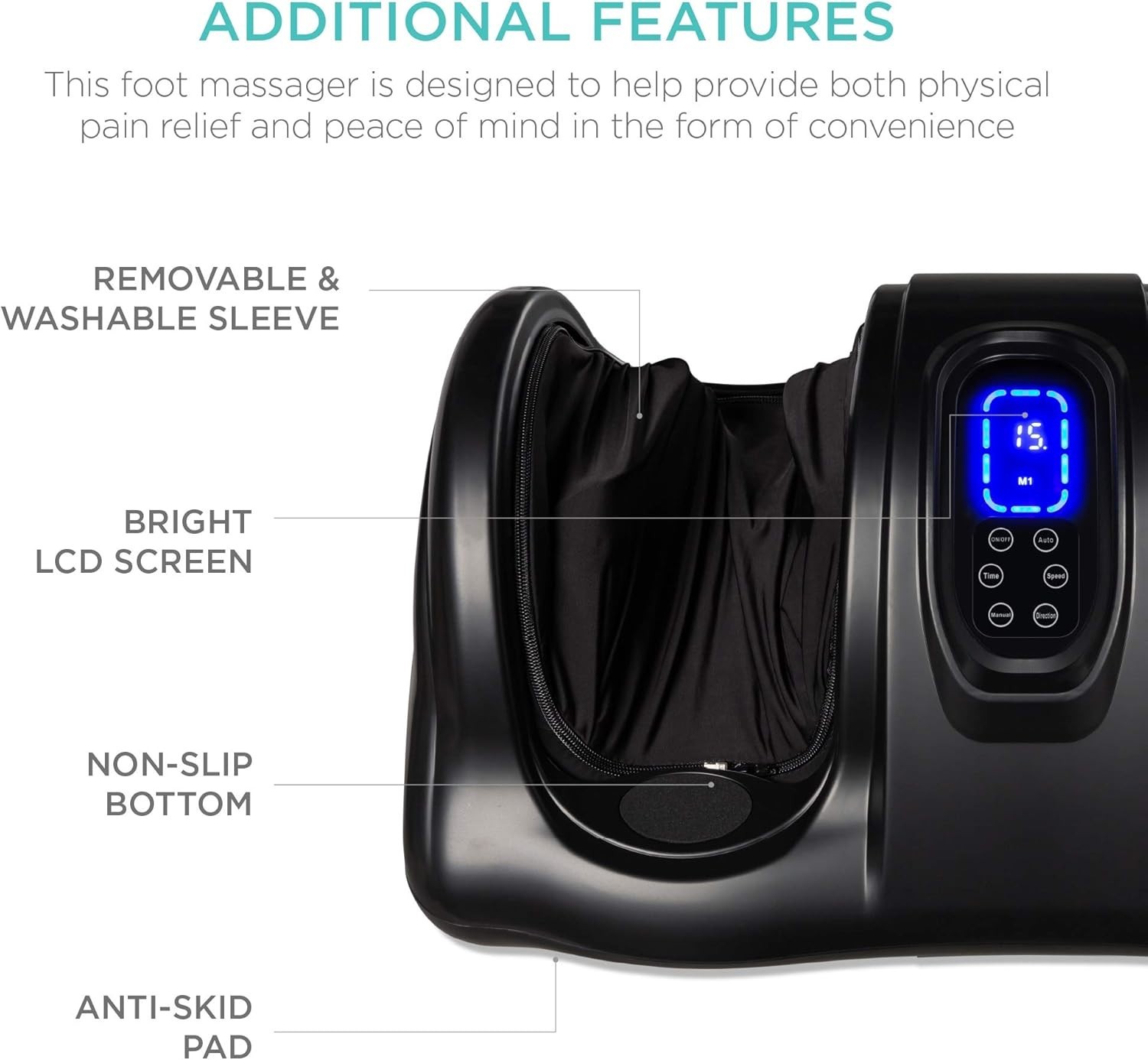 Shiatsu Foot Massager for Pain Relief, Plantar Fasciitis, Neuropathy, Blood Circ