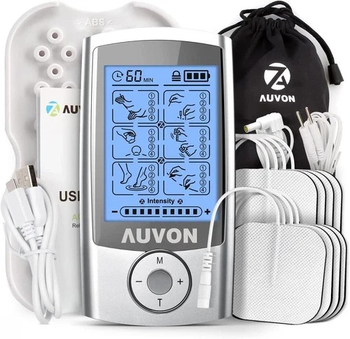 Auvon Rechargeable Tens Unit Muscle Stimulator, 24 Modes 4Th Gen Tens