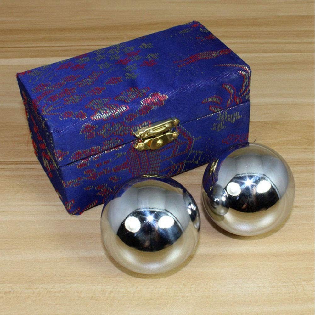 Olnverath 2pcs Baoding Balls,Chinese Health Exercise Stress Balls with Box,Me…