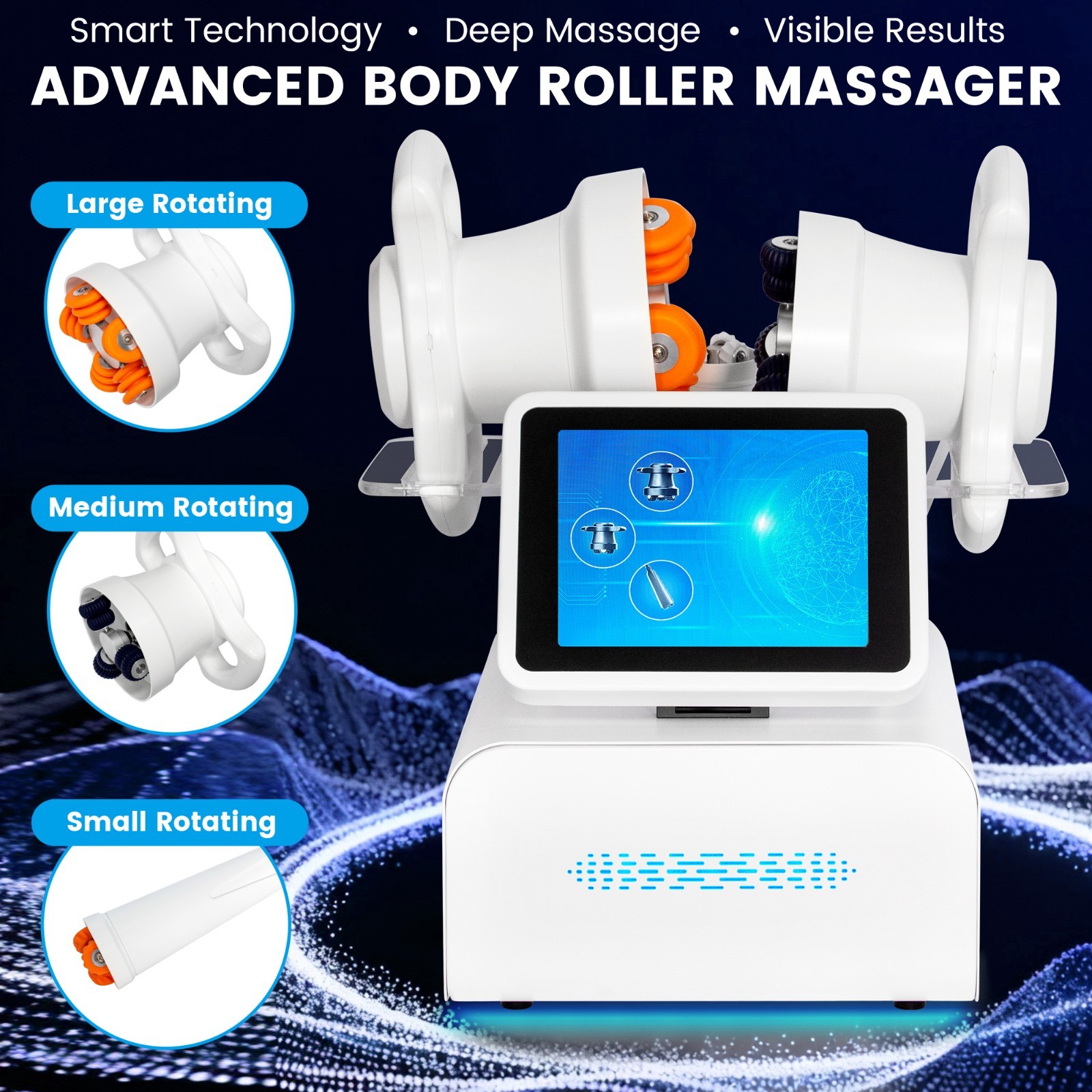 MYOSLIM 360° Rotating Body Roller Massager Muscle Toning Slimming Therapy Device
