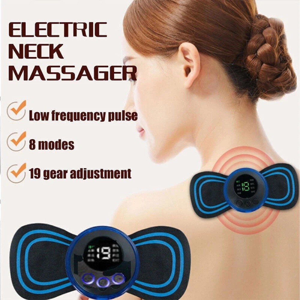 Pulse Tens Unit EMS Massager Neck Back Full Body Pain Relief with Remote Control