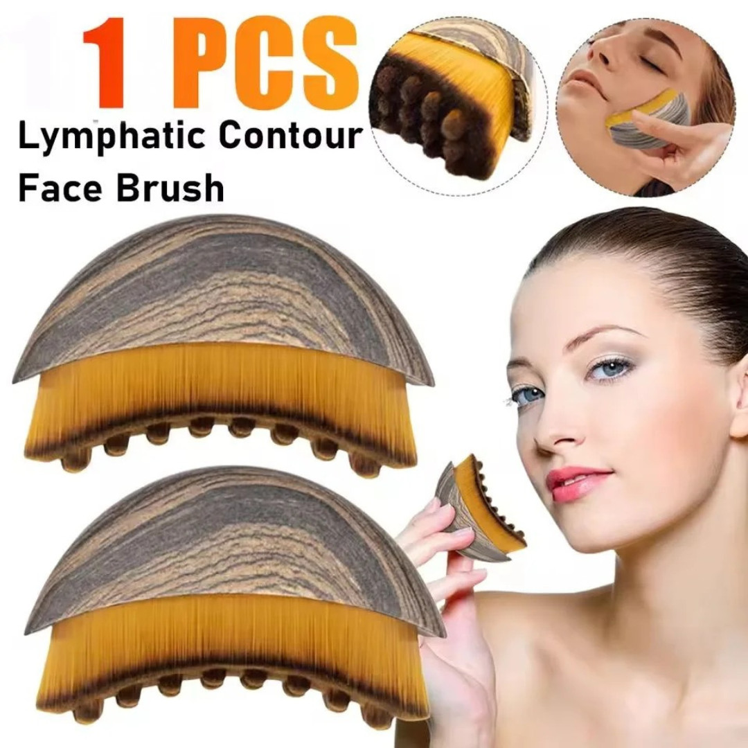 Lymphatic Drainage Massage Face Lymphatic Contour Brush Dry Brushing 2 Pack